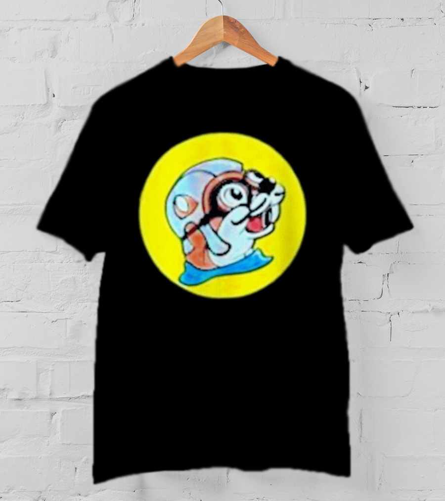 Gloopy Industries The Aquabeaver Cartoon Style Helmet And Water Circle T-Shirt