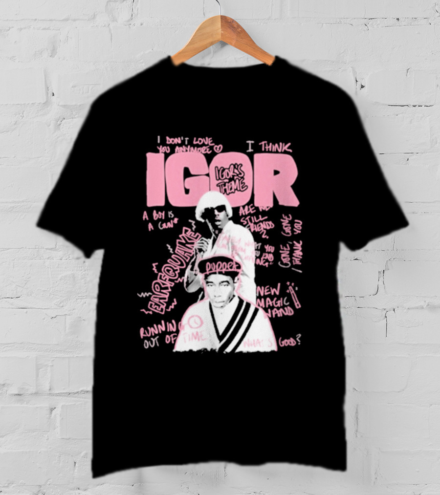 IGOR Sketchbook With I Think And EARFQUAKE Tyler The Creator T-Shirt