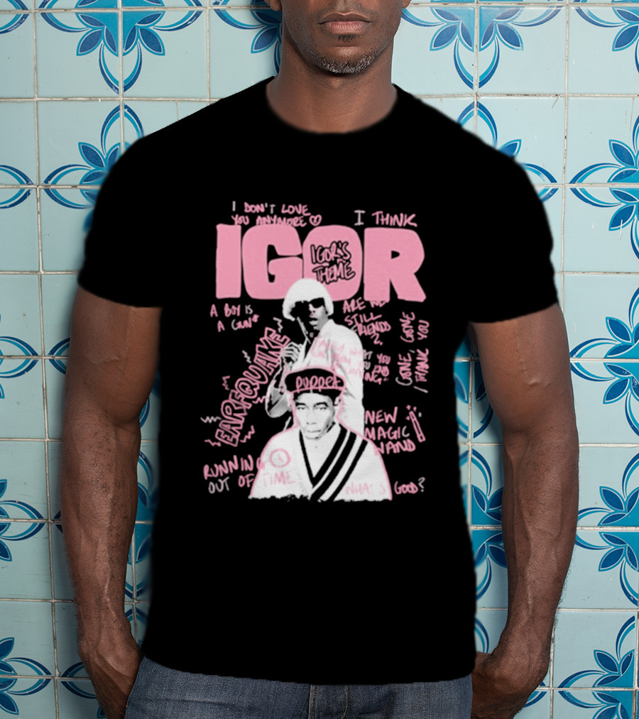 IGOR Sketchbook With I Think And EARFQUAKE Tyler The Creator T-Shirt