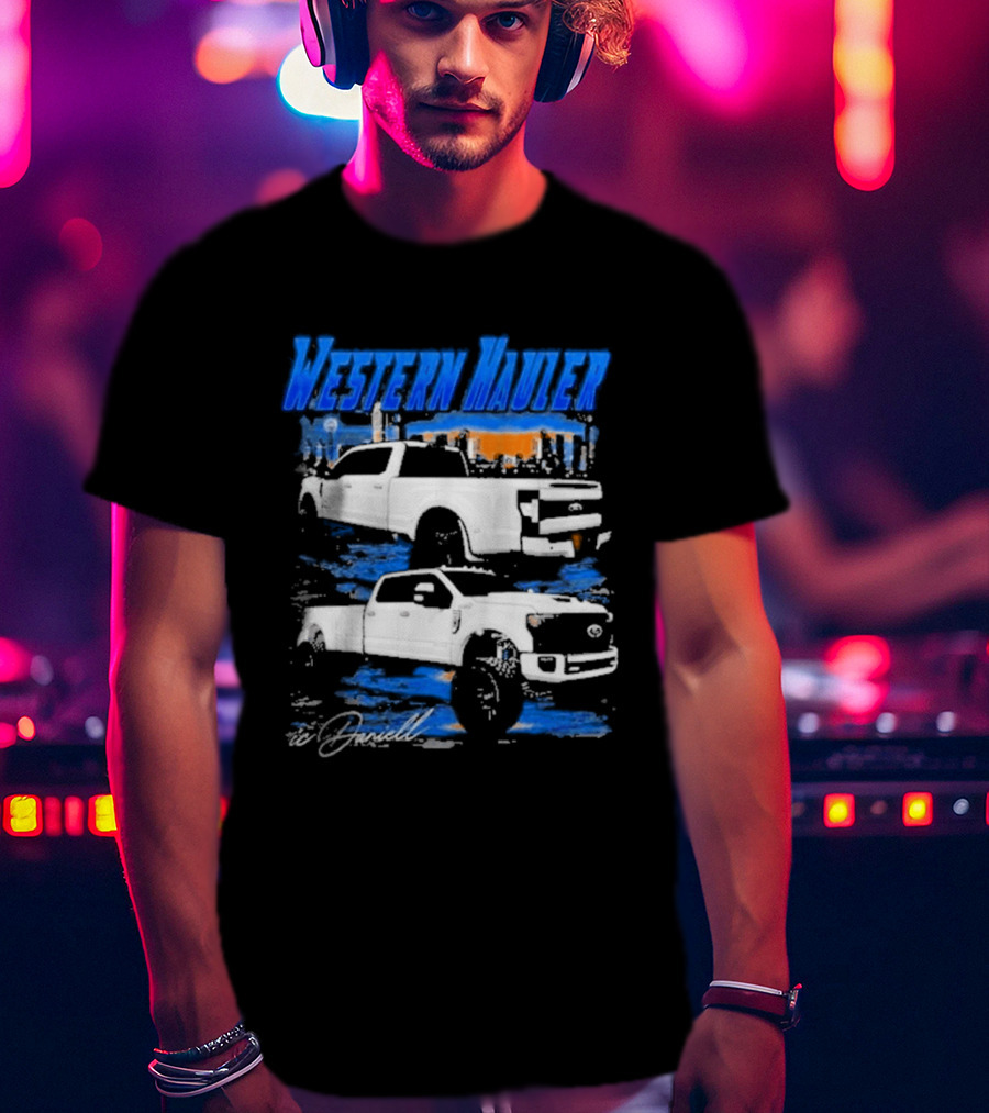Icdaniell Ford F350 Dually Western Hauler Trucks T-Shirt
