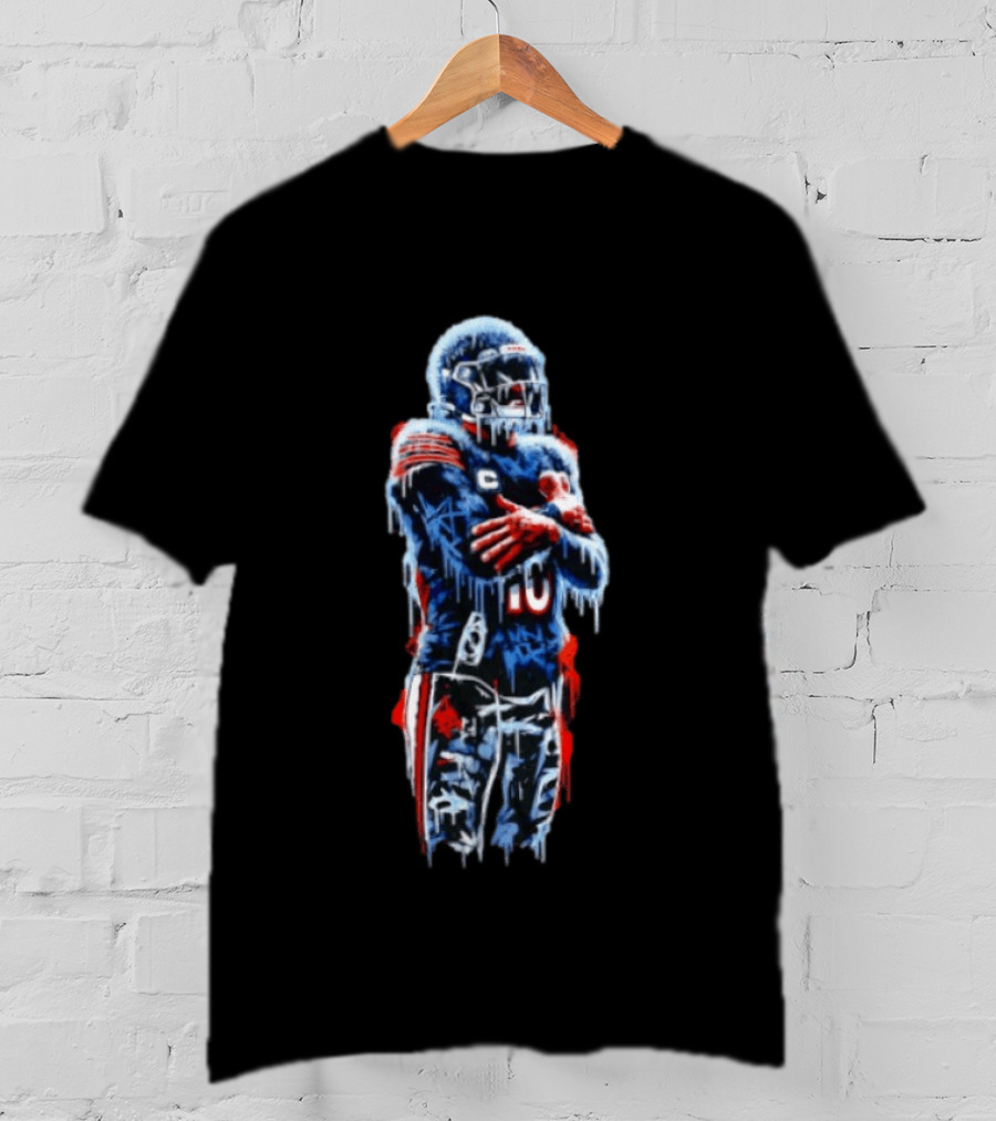 Iceman Chicago Bears Quarterback Caleb Williams Frozen Football T-Shirt