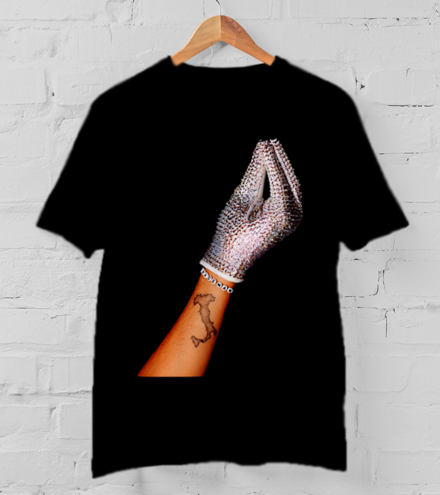Mademan Italia Drake IceMan Glitter Glove Tattoo T-Shirt