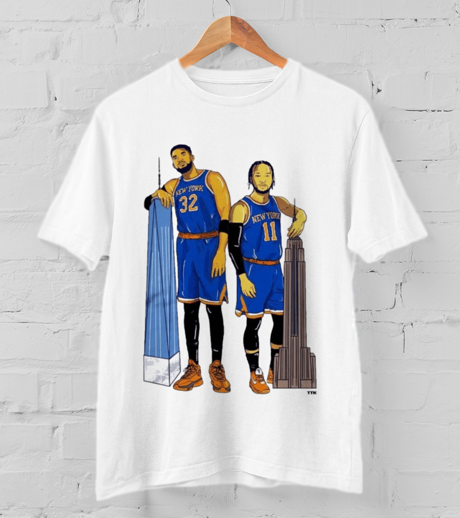 New York Twin Towers Towns Brunson Basketball Player T-Shirt