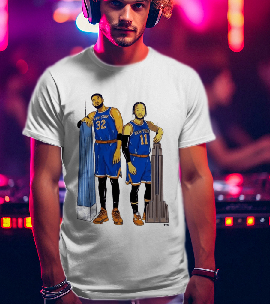 New York Twin Towers Towns Brunson Basketball Player T-Shirt
