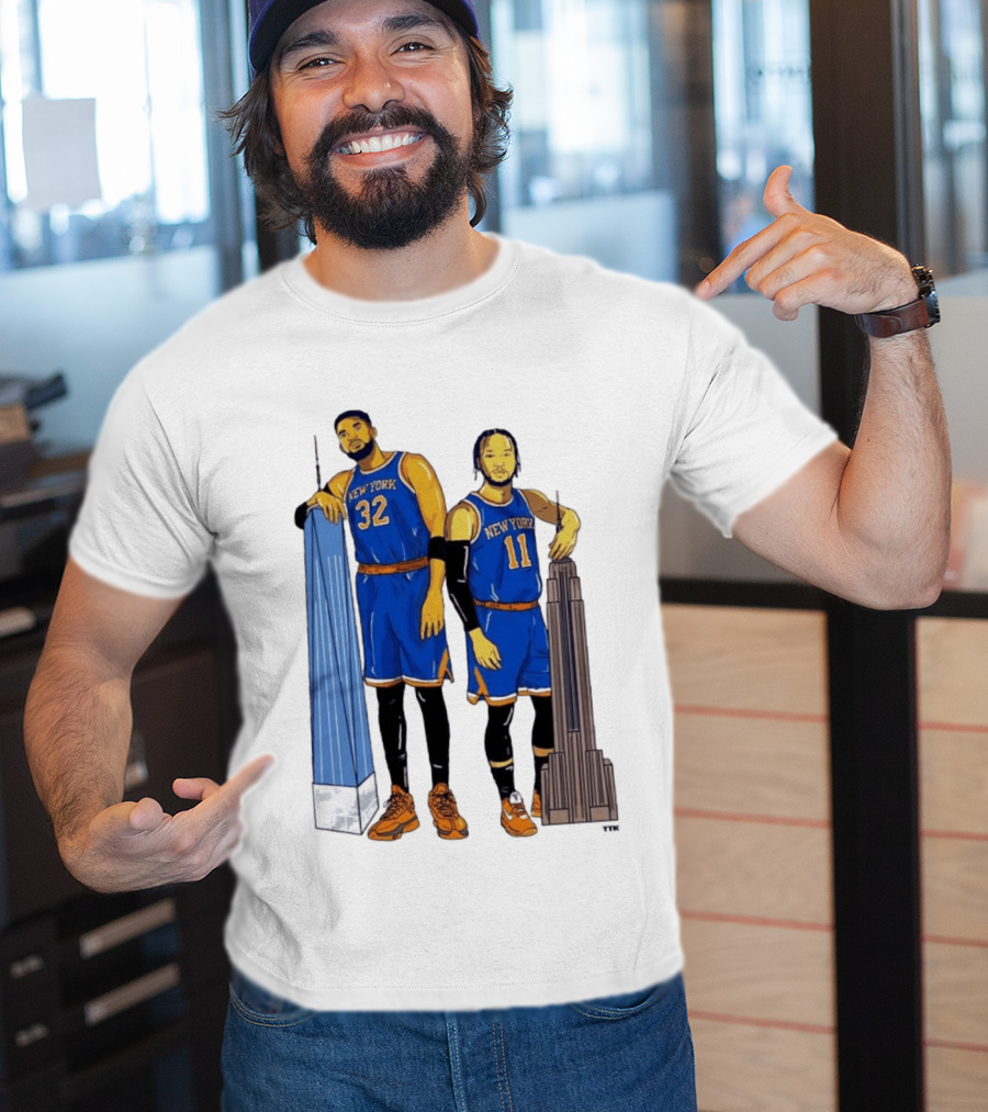 New York Twin Towers Towns Brunson Basketball Player T-Shirt