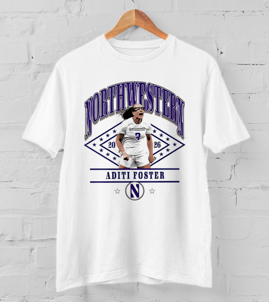 Northwestern 2026 Aditi Foster Women's Lacrosse T-Shirt