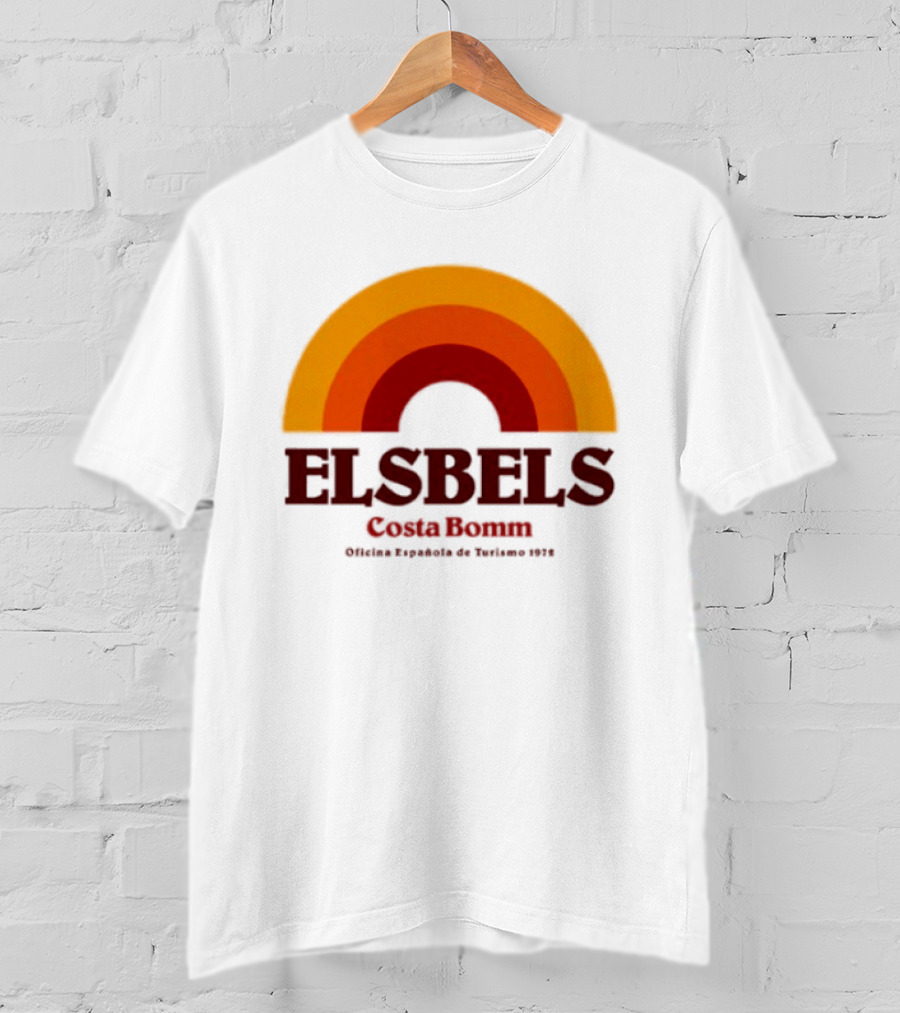 Elsbels Costa Bomm Oficina Española De Turismo 1978 Retro Rainbow T-Shirt