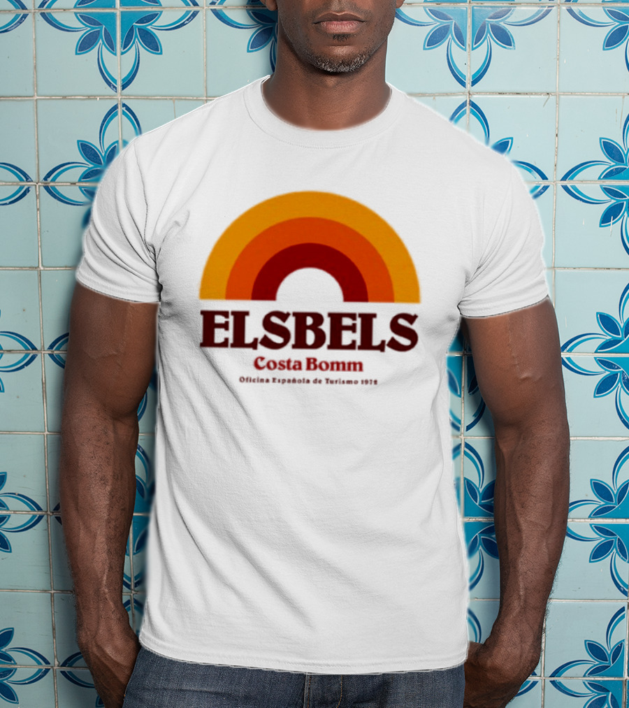 Elsbels Costa Bomm Oficina Española De Turismo 1978 Retro Rainbow T-Shirt