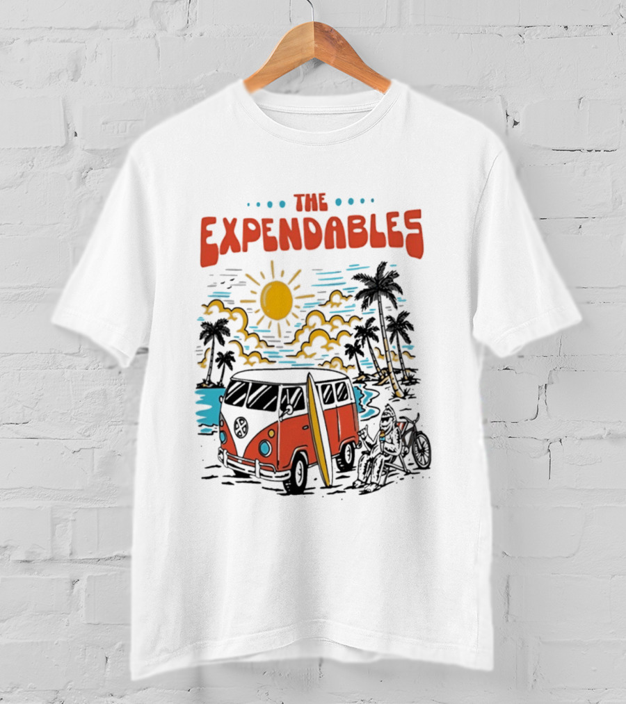 The Expendables Santa Cruz Surf Van Beach Sunset Scene 2026 T-Shirt