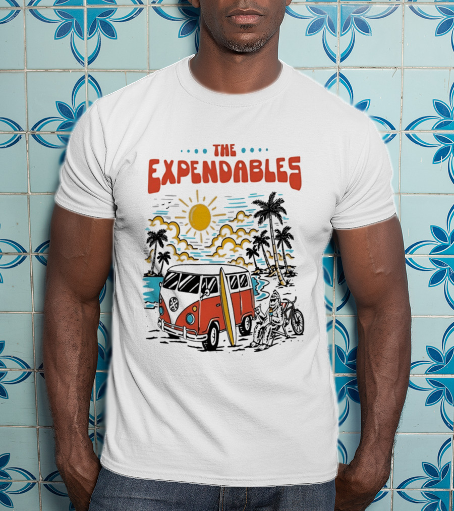 The Expendables Santa Cruz Surf Van Beach Sunset Scene 2026 T-Shirt