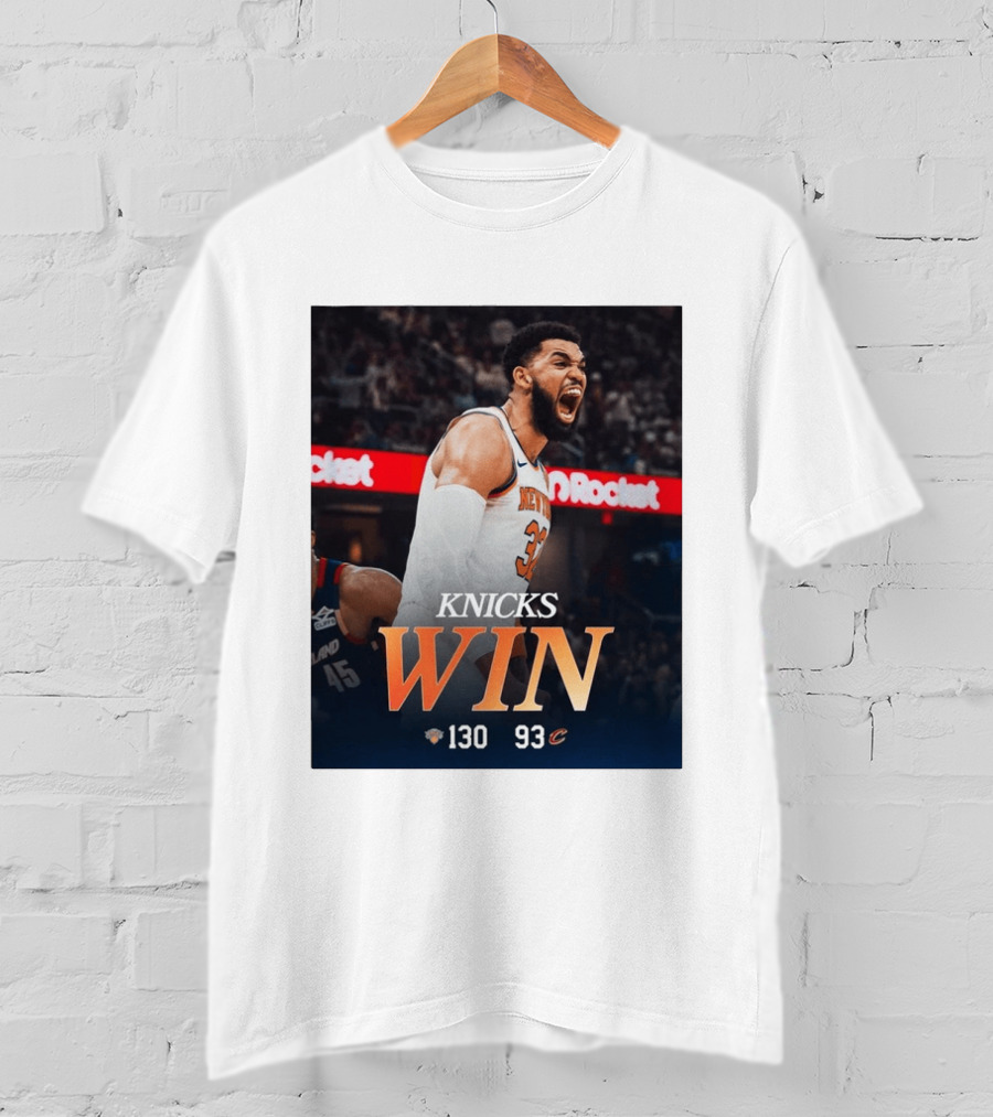 Knicks Win 130 93 Celebration Victory Over Cleveland Playoffs Sweep T-Shirt