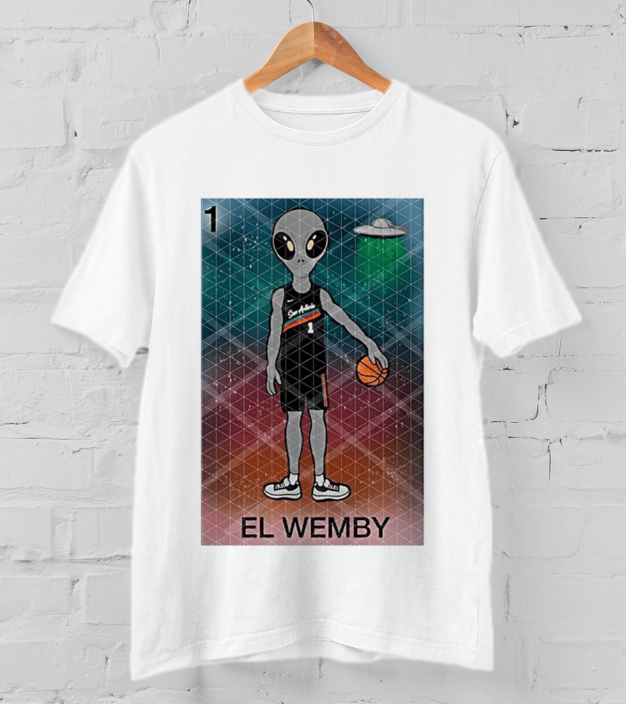 El Wemby San Antonio Spurs Alien UFO Basketball Victor Wembanyama 2026 T-Shirt