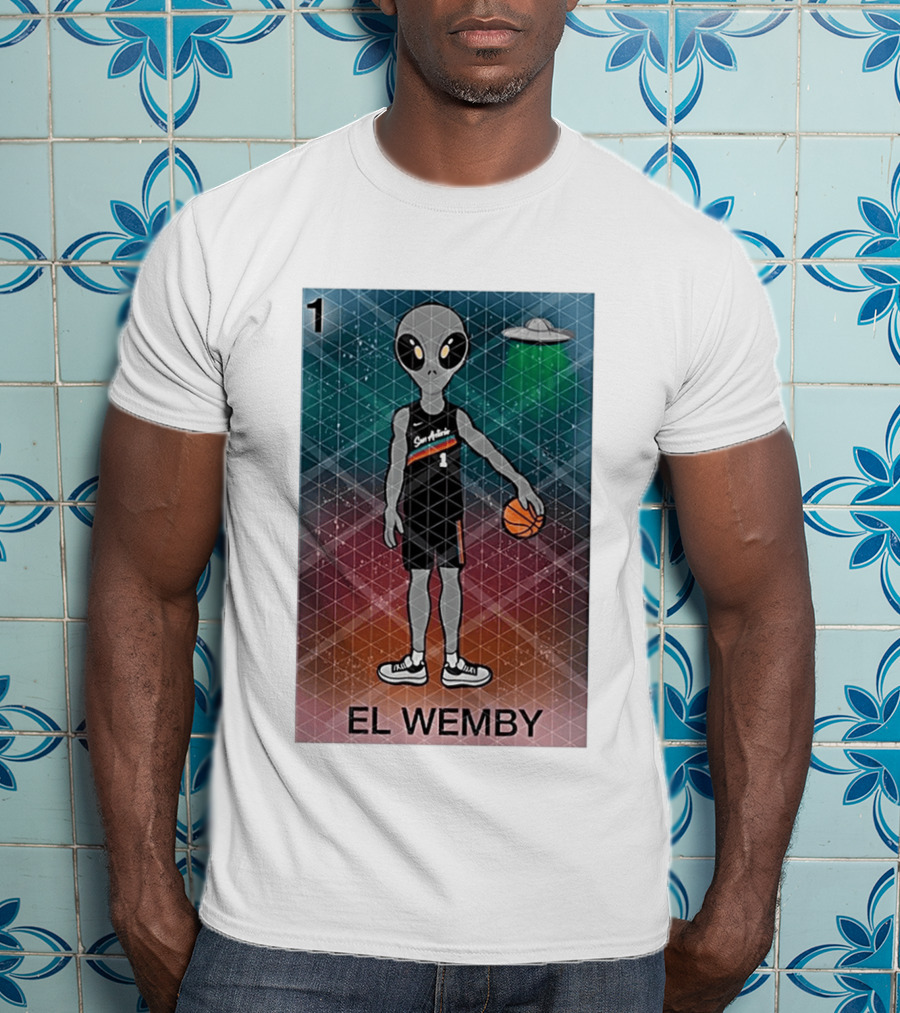 El Wemby San Antonio Spurs Alien UFO Basketball Victor Wembanyama 2026 T-Shirt