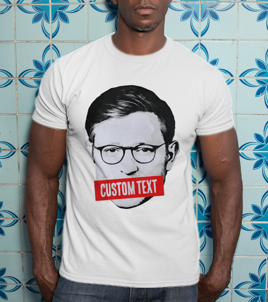 Mike Johnson Silenced Voice Custom Text Stencil T-Shirt