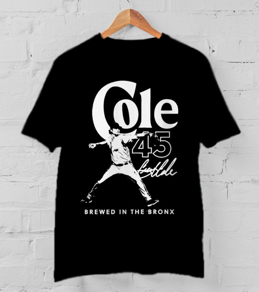 Gerrit Cole 45 Brewed In The Bronx New York Yankees T-Shirt