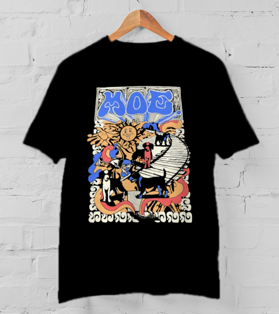 MOE Colorful Sun And Figures Pathway T-Shirt