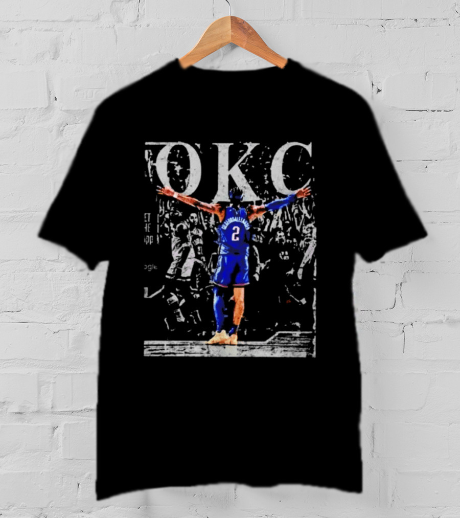 OKC Victory Pose Thunder Number 2 T-Shirt