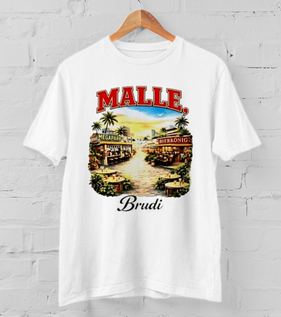 Malle Brudi Megapark Bierkönig Island Vibes Tropical Scene T-Shirt