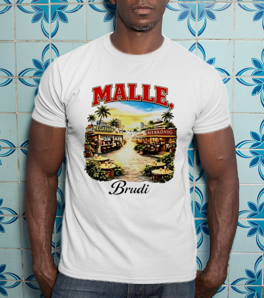 Malle Brudi Megapark Bierkönig Island Vibes Tropical Scene T-Shirt