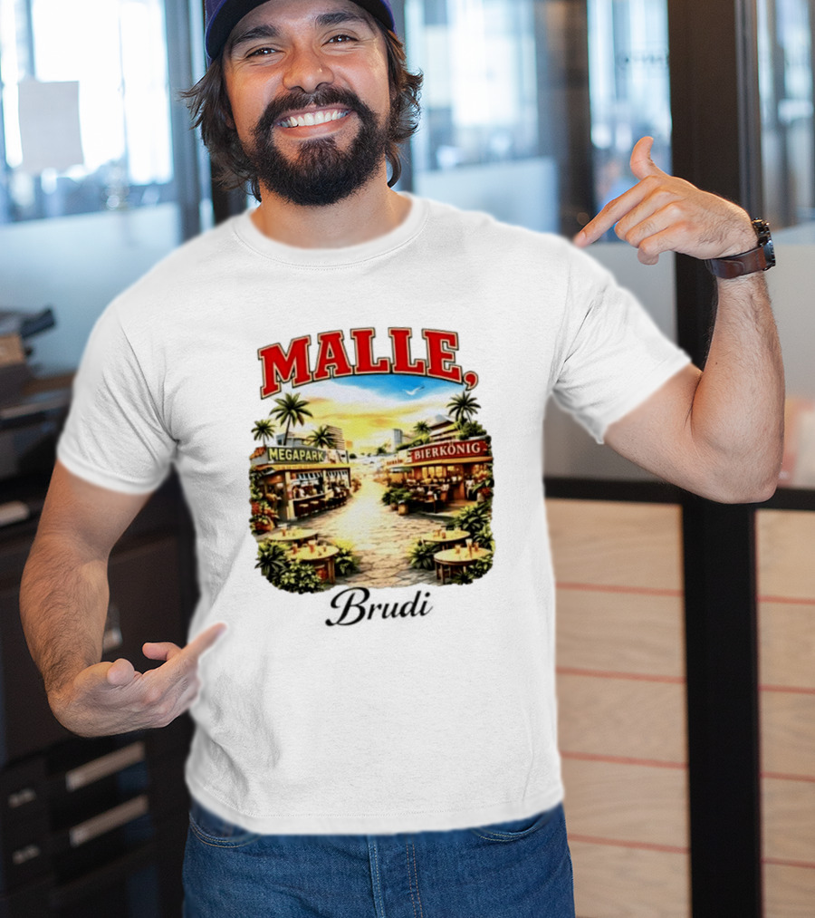 Malle Brudi Megapark Bierkönig Island Vibes Tropical Scene T-Shirt