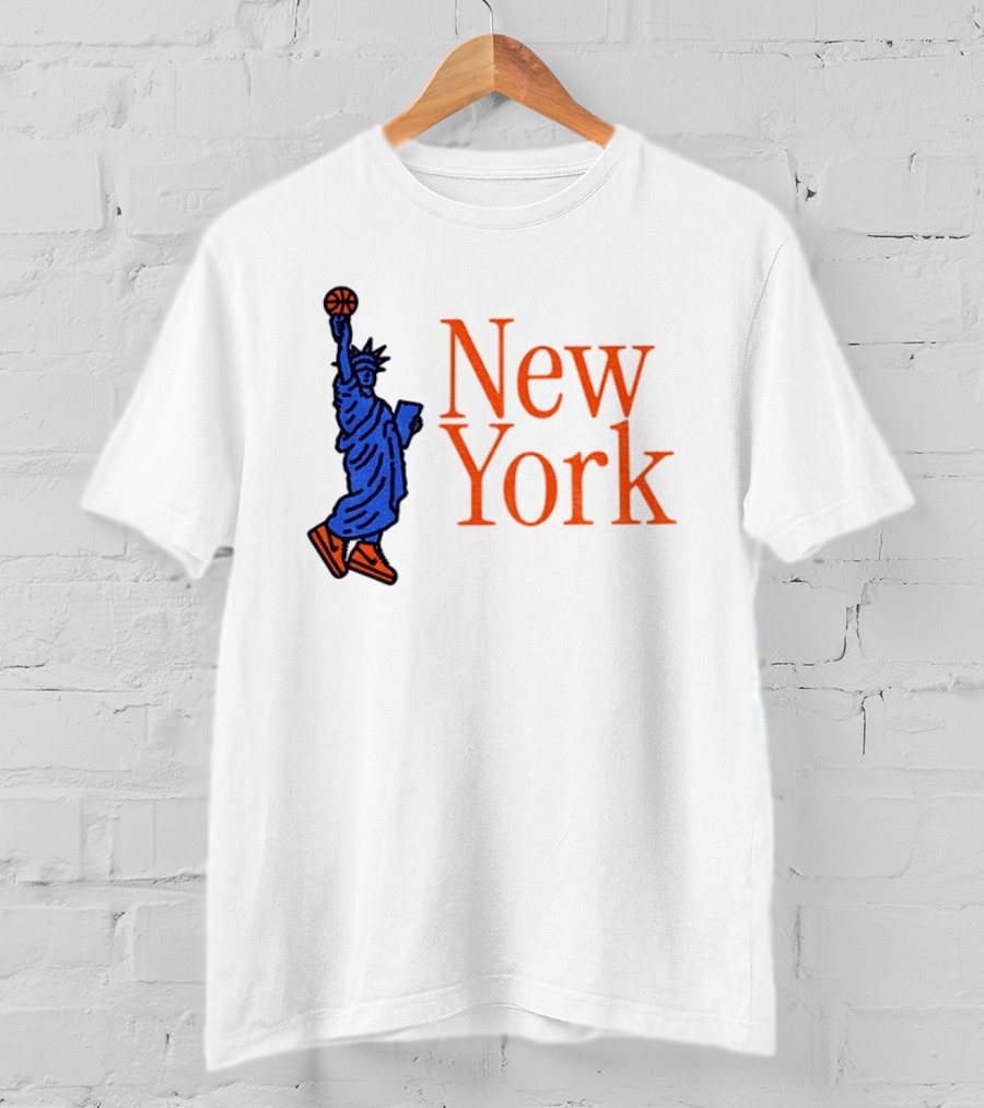 New York Knicks Basketball Statue Of Liberty NBA 2026 T-Shirt