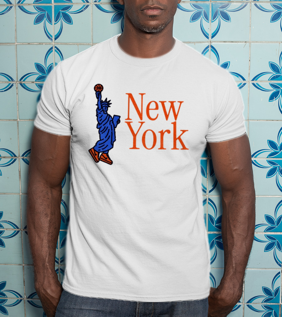 New York Knicks Basketball Statue Of Liberty NBA 2026 T-Shirt