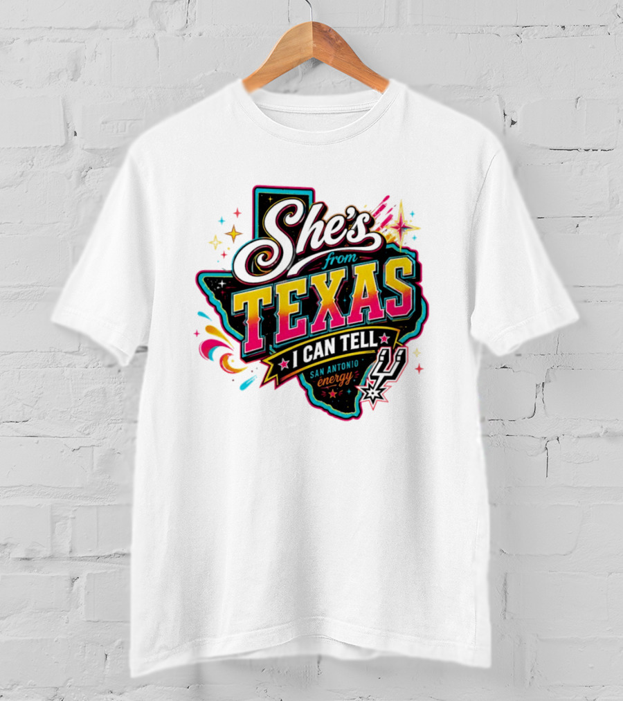 She's From Texas I Can Tell San Antonio Energy Spurs T-Shirt