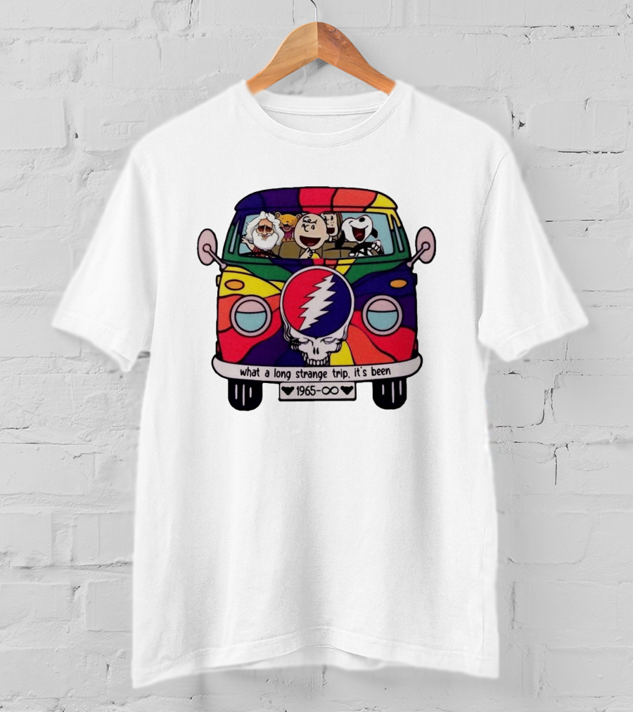 Snoopy Grateful Dead 1965 Psychedelic Bus What A Long Strange Trip It's Been T-Shirt