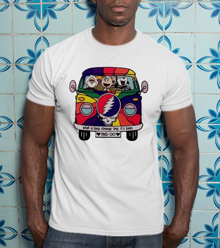 Snoopy Grateful Dead 1965 Psychedelic Bus What A Long Strange Trip It's Been T-Shirt