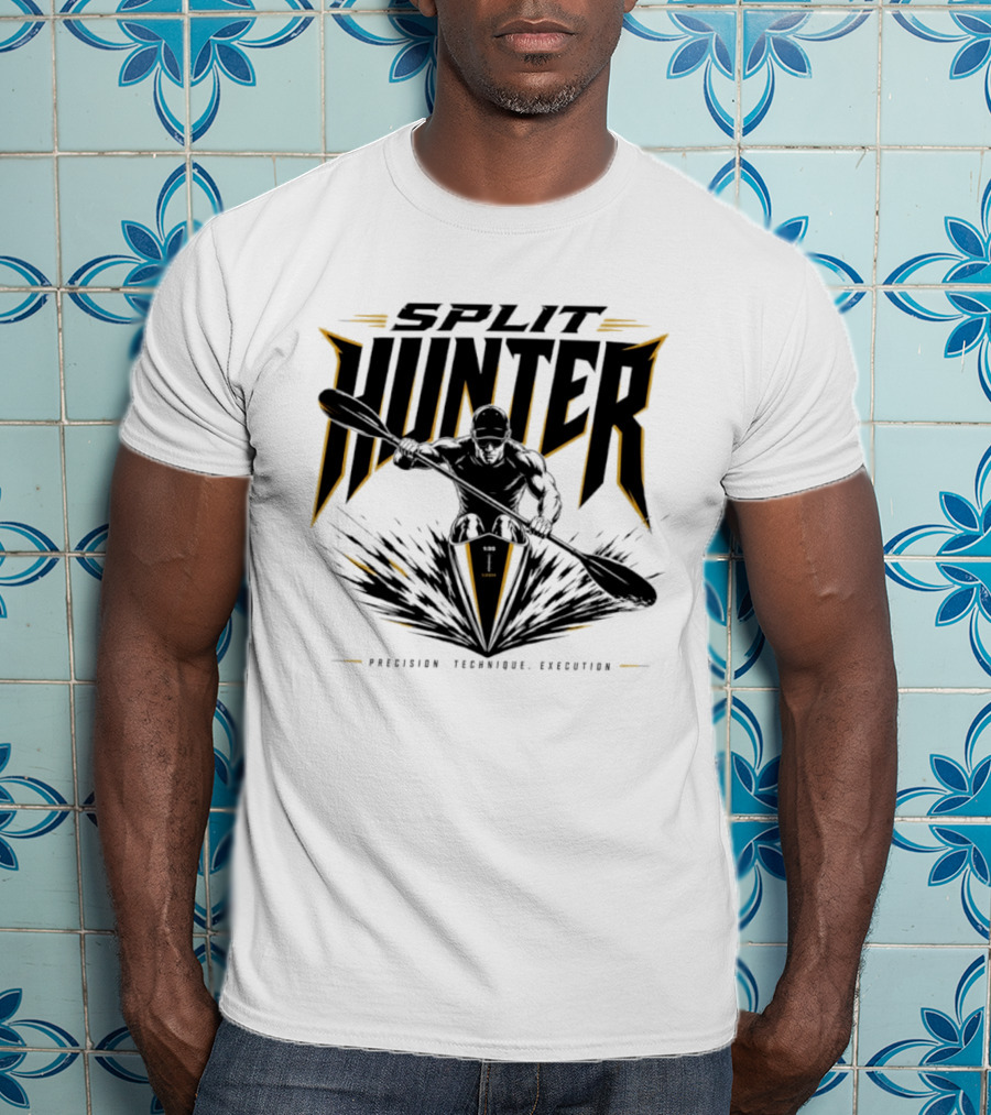 Split Hunter Kayaker Precision Technique Execution T-Shirt