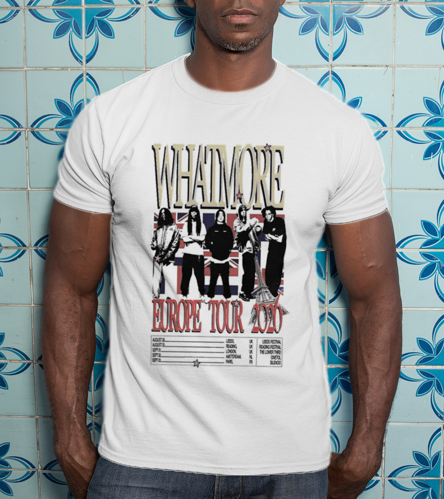 Whatmore Europe Tour 2026 Band Union Jack T-Shirt