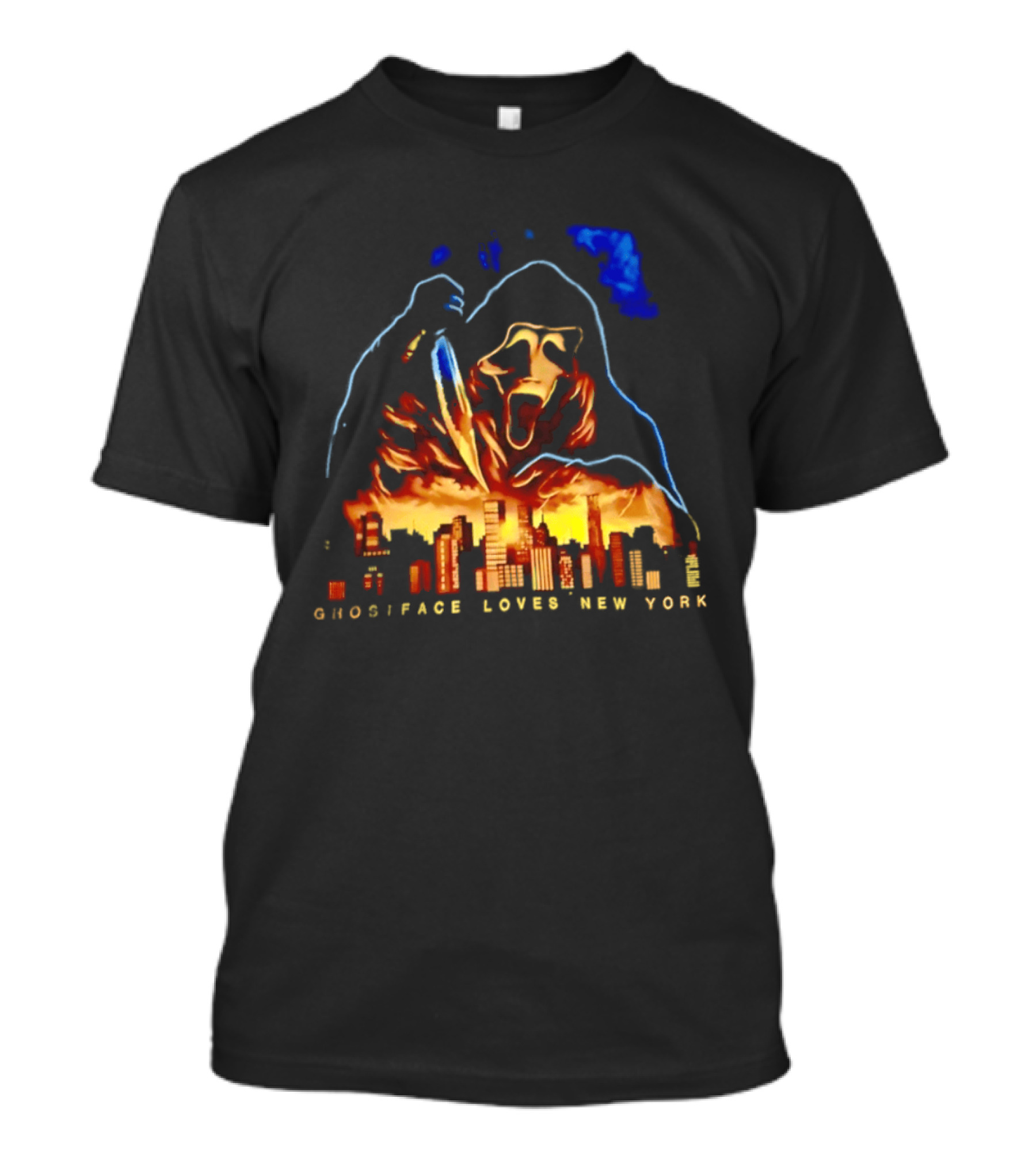 Ghostface Loves New York City Skyline Scream Urban Horror T-Shirt