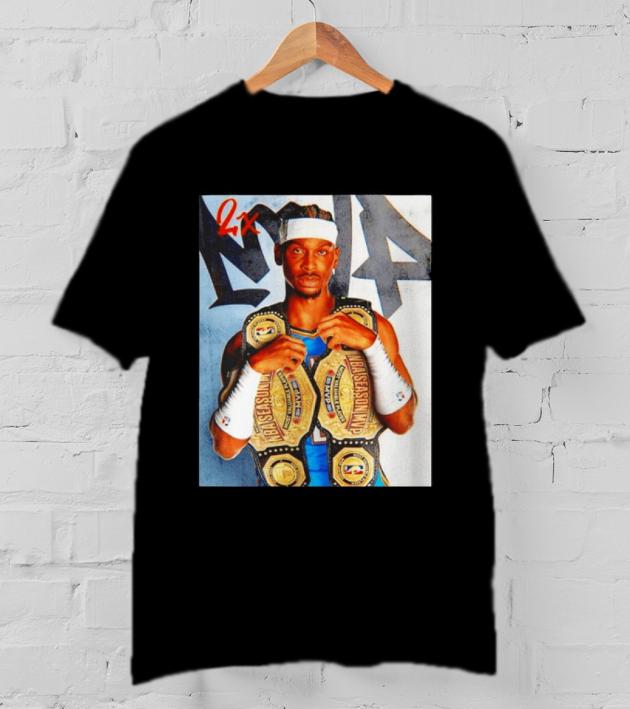 Shai Gilgeous Alexander 2X NBA MVP Champion Image T-Shirt