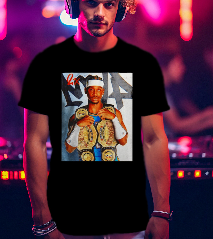 Shai Gilgeous Alexander 2X NBA MVP Champion Image T-Shirt