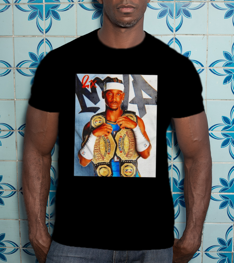 Shai Gilgeous Alexander 2X NBA MVP Champion Image T-Shirt