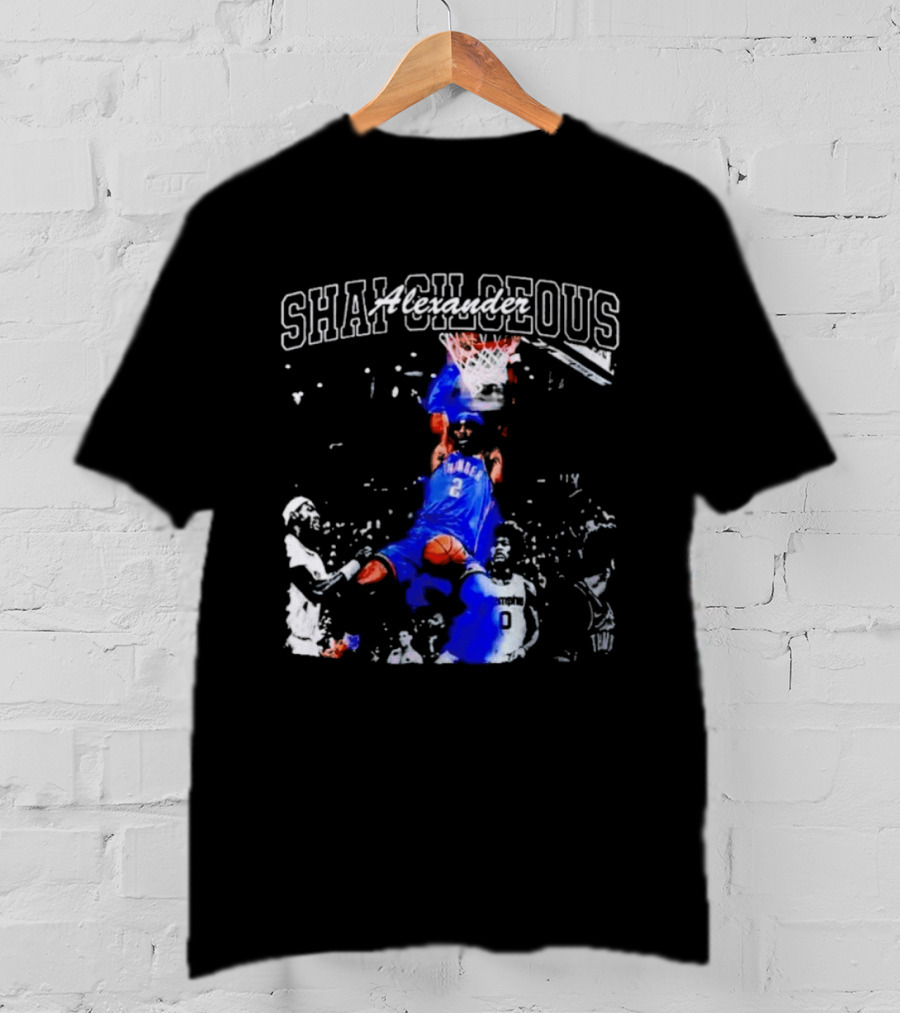 Shai Gilgeous Alexander Thunder Dunk Legacy Basketball Action T-Shirt