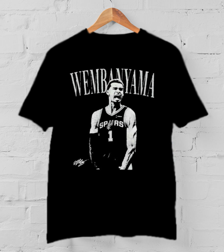 Wembanyama San Antonio Spurs Rookie Number 1 Iconic Scream T-Shirt