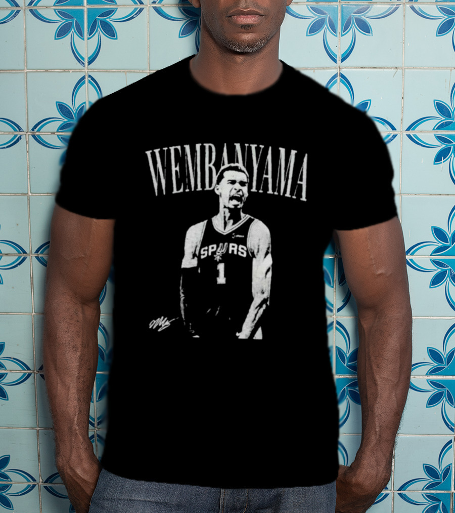 Wembanyama San Antonio Spurs Rookie Number 1 Iconic Scream T-Shirt