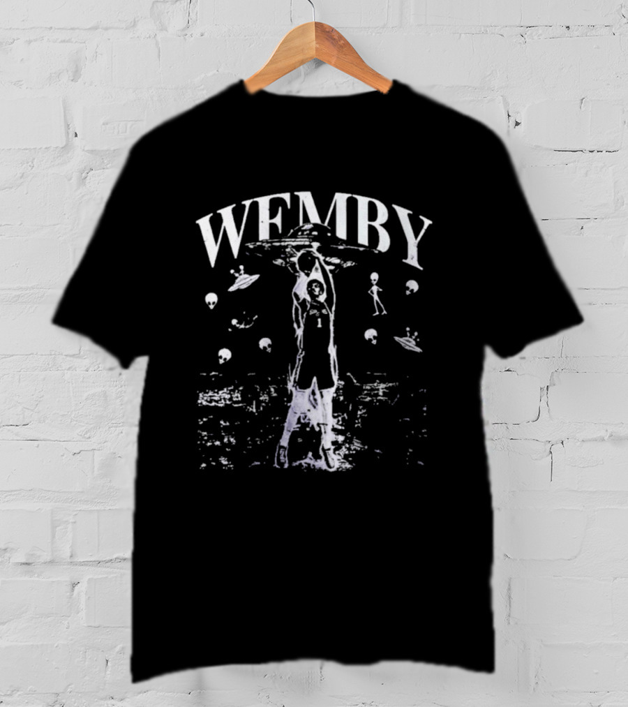 Wemby UFO Alien Basketball San Antonio Team T-Shirt