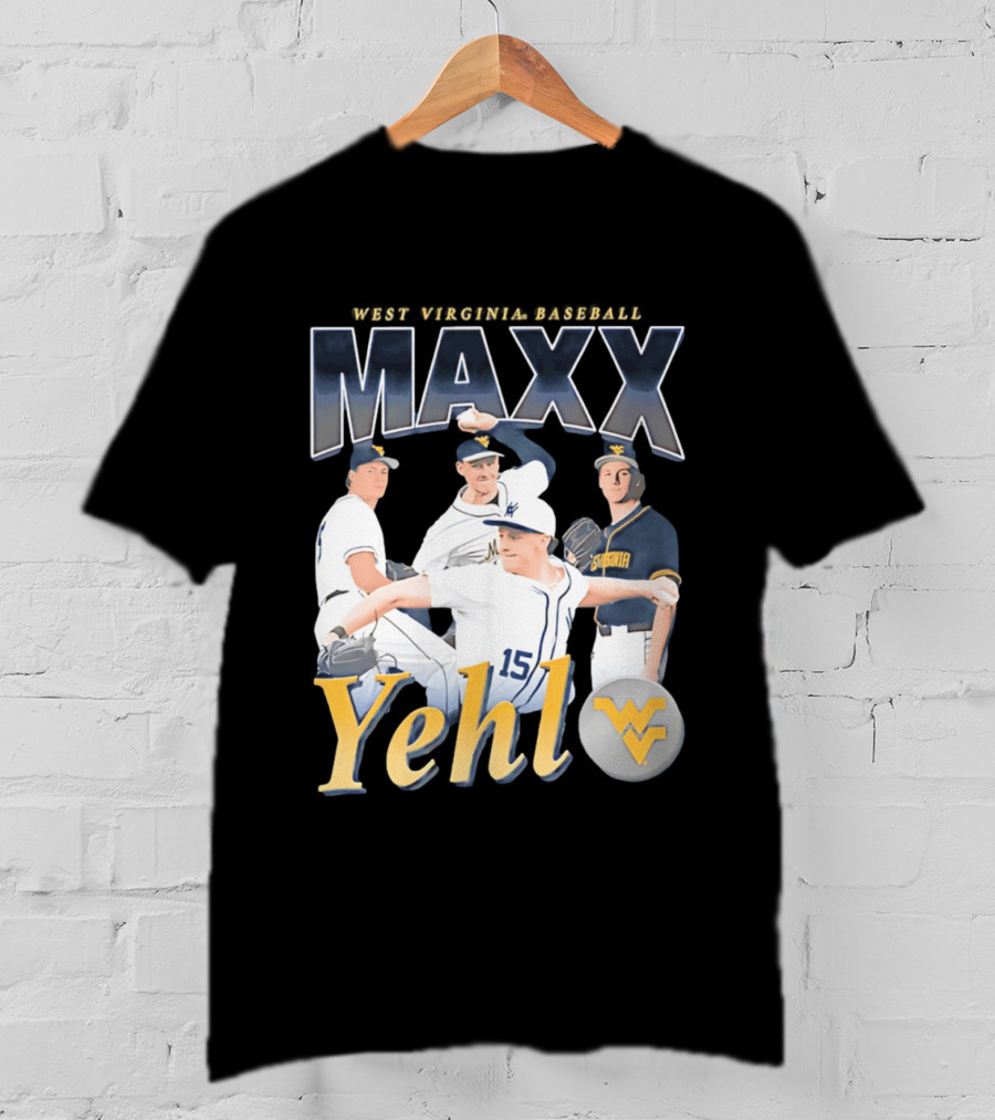 West Virginia Baseball Maxx Yehl WV Iconic Sports T-Shirt