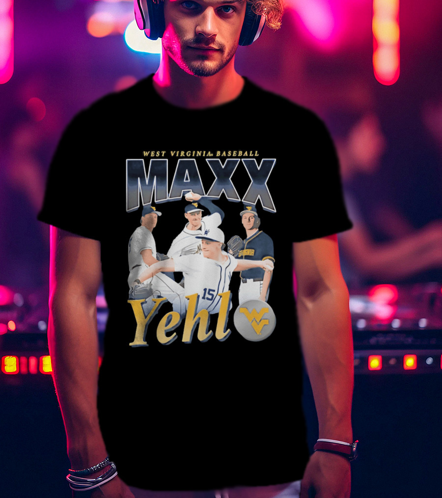 West Virginia Baseball Maxx Yehl WV Iconic Sports T-Shirt