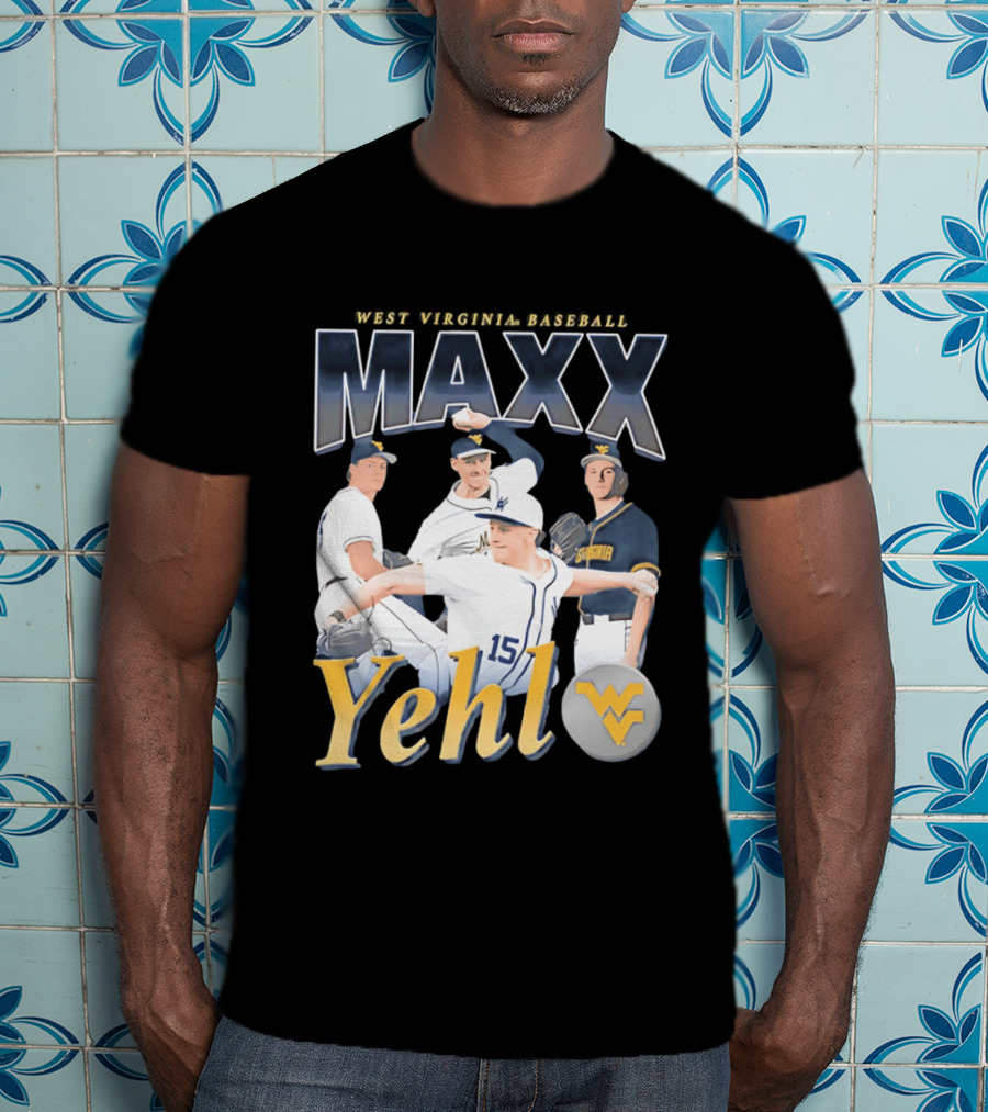 West Virginia Baseball Maxx Yehl WV Iconic Sports T-Shirt