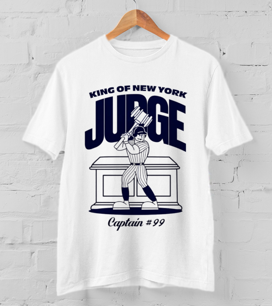 King Of New York Judge Captain #99 Toddler Yankees Superstar Cartoon T-Shirt