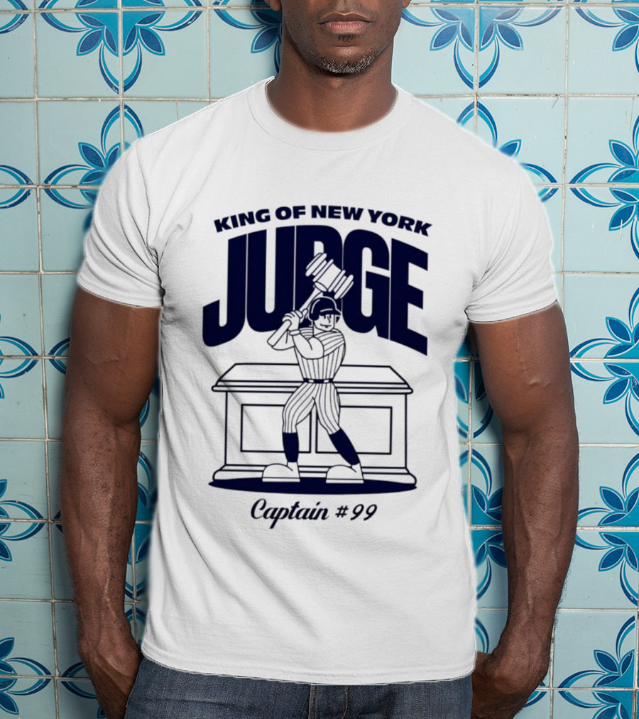 King Of New York Judge Captain #99 Toddler Yankees Superstar Cartoon T-Shirt