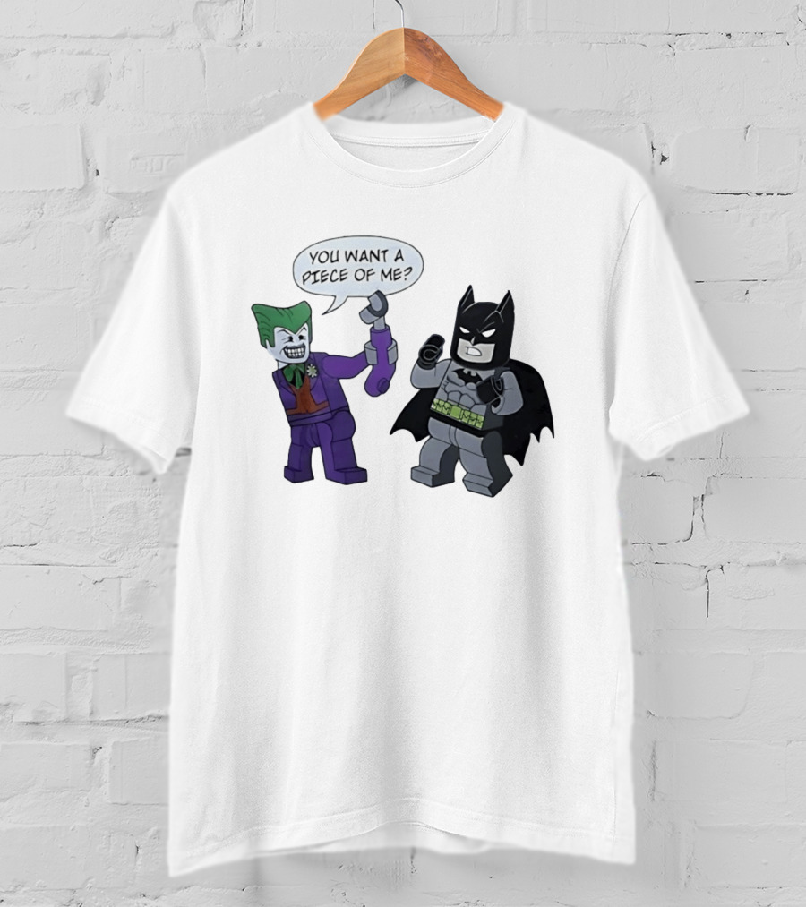 Lego Batman Vs Joker You Want A Piece Of Me Confrontation T-Shirt
