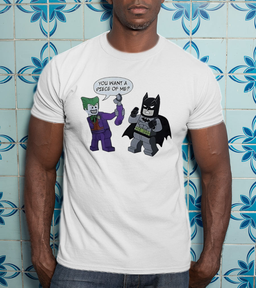 Lego Batman Vs Joker You Want A Piece Of Me Confrontation T-Shirt