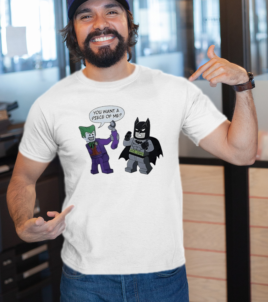 Lego Batman Vs Joker You Want A Piece Of Me Confrontation T-Shirt