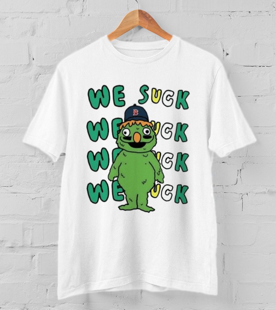 Boston Red Sox We Suck Mascot Fan Humor T-Shirt