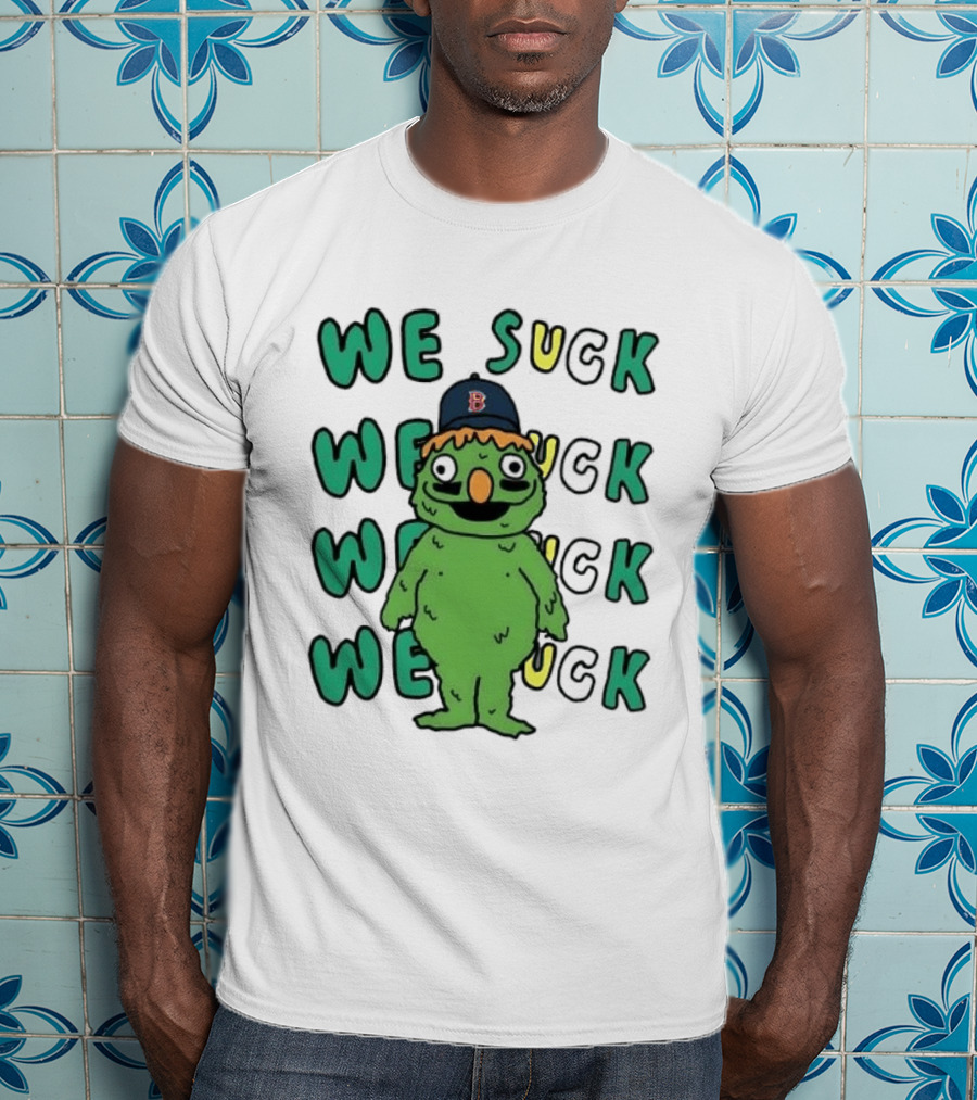 Boston Red Sox We Suck Mascot Fan Humor T-Shirt