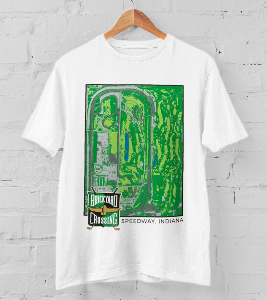 Brickyard Crossing Speedway Indiana Map Instant T-Shirt